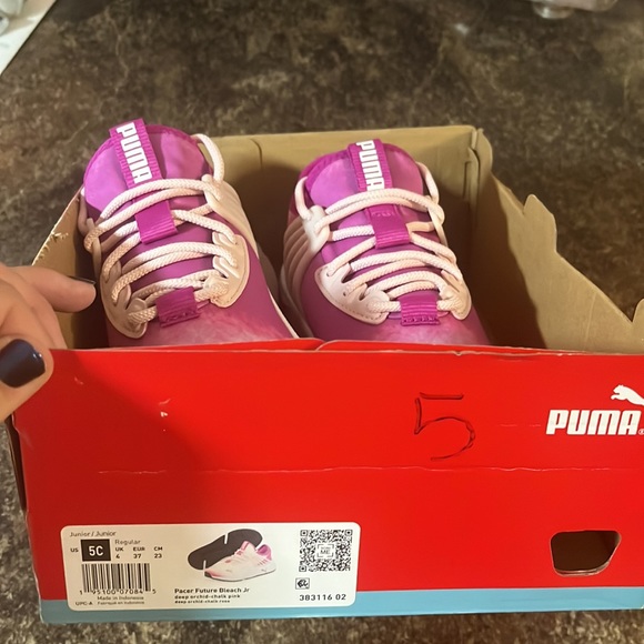 Puma Pacer Future Bleach Jr- Deep Orchid-Chalk Pink Tennis Shoes - Picture 6 of 6
